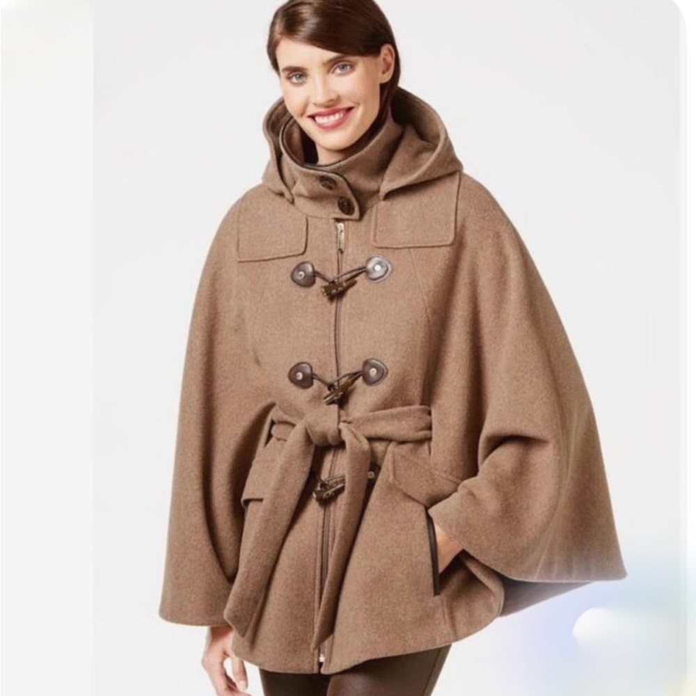 Wool hooded Calvin Klein Cape size XL - Picture 2 of 13